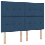 vidaXL Lit à ressorts avec matelas gris foncé 90x190 cm Bleu tissu