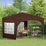 vidaXL Tente de fête pop-up 290 x 290 x 245 cm Marron