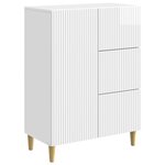 vidaXL Buffet Blanc brillant 66 x 34 5 x 90 cm Bois d'ingénierie