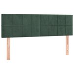 vidaXL Sommier à lattes de lit avec matelas LED Vert foncé 140x190 cm