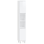 vidaXL Ensemble de meubles de salle de bain 3 Pièces blanc brillant
