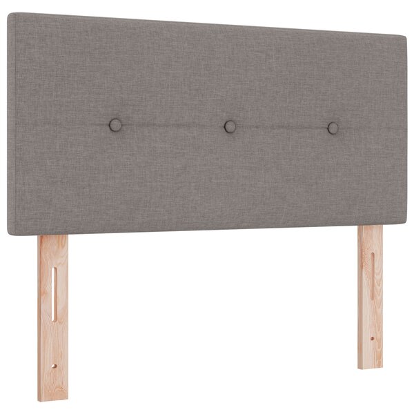 Tête de lit capitonnée taupe 90 cm en tissu