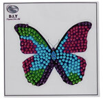 Kit sticker broderie diamant 9x9cm Papillon