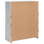 vidaXL Buffet avec lumières LED gris béton 81x37x100 cm