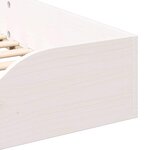vidaXL Cadre de lit surélevé Blanc 90 x 190 cm Bois massif en pin