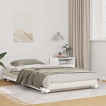 vidaXL Cadre de lit surélevé Blanc 80 x 220 cm Bois massif en pin