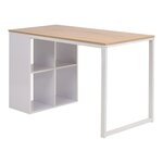 vidaXL Table d'écriture 120x60x75 cm Chêne et blanc