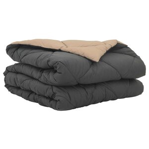 vidaXL Duvet d'été simple Anthracite et Taupe 220 x 135 cm Microfibre