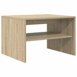 vidaXL Table basse Chêne Sonoma 60 x 50 x 40 cm Bois d'ingénierie