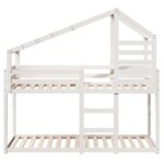 vidaXL Lit superposé sans matelas blanc 90x200 cm bois de pin massif
