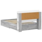 vidaXL Cadre de lit avec rangement Sonoma gris 120 x 190 cm