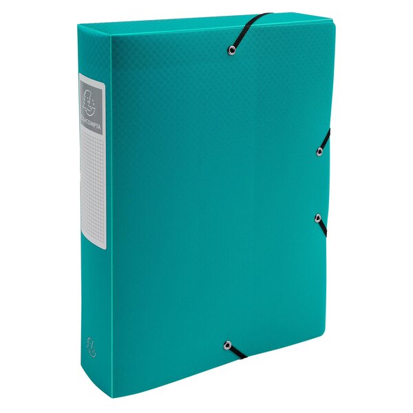 Boite De Classement Exabox Dos 60mm Polypropylène 7/10e Opak - A4 - Vert Foncé - X 8 - Exacompta