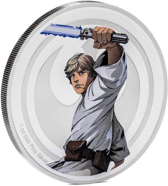 Pièce de monnaie en Argent g 31.1 (1 oz) Millésime  LUKE SKYWALKER AND DARTH VADER