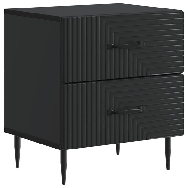 vidaXL Cabinet de chevet Noir 43 x 34 5 x 47 5 cm Bois d'ingénierie