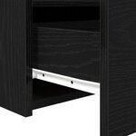 Meubles de chevet vidaXL avec lumières LED 2 Pièces Chêne noir 50x40x45 cm