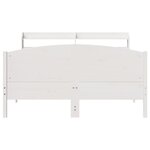 vidaXL Cadre de lit sans matelas blanc 120x190 cm bois de pin massif