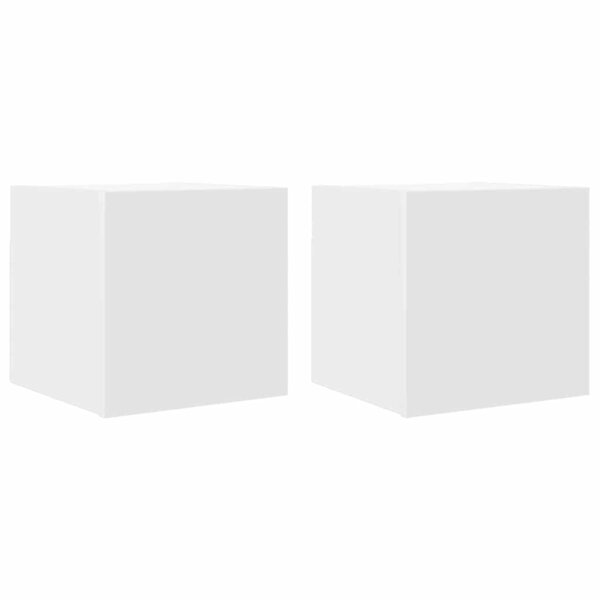 vidaXL Meubles TV muraux 2 Pièces Blanc 30 5x30x30 cm