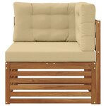 vidaXL Canapé d'angle extérieur Bois d'Acacia Massif Naturel