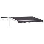 vidaXL Auvent rétractable électrique Anthracite et blanc 3 5 x 2 5 m