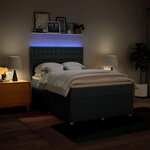 vidaXL Sommier à lattes de lit avec matelas Bleu 160x200 cm Tissu