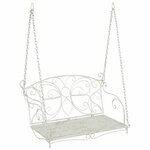 vidaXL Banc Balançoire Acier 105 5 x 61 x 56 cm Blanc antique