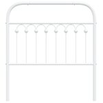 vidaXL Tête de lit métal blanc 90 cm