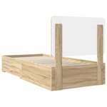 vidaXL Cadre de lit Chêne Sonoma 75 x 190 cm Bois d'ingénierie