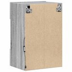 vidaXL Meubles muraux avec lumières LED pour TV 2Pièces sonoma gris 40x30x60 5cm