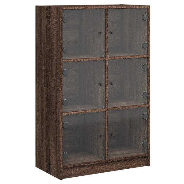 vidaXL Buffet haut avec portes chêne marron bois d'ingénierie