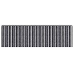 vidaXL Tapis d'escalier auto-adhésifs Rayé 15 Pièces Gris 65 x 21 x 4 cm