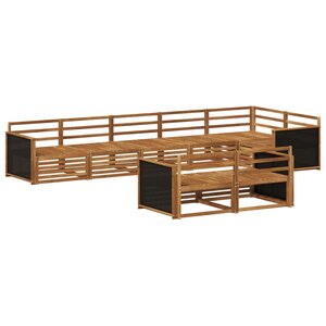 vidaXL Ensemble de canapés d'extérieur 8 Pièces Naturel