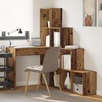 vidaXL Bureau d'angle Bois ancien 101.5 x 149.5 x 149.5 cm