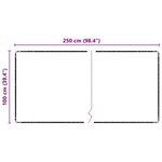 vidaXL Tapis Couloir Gris 100 x 250 cm