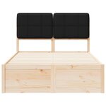 vidaXL Cadre de lit avec tête de lit rembourrée Noir 120 x 190 cm