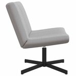 vidaXL Chaise pivotante Gris nuage 63 x 75 x 76 cm tissu