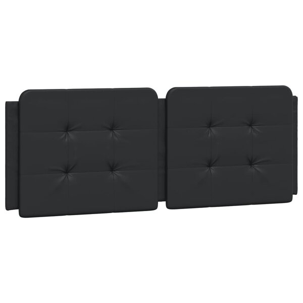 vidaXL Coussin de tête de lit Zadar noir 140 cm similicuir