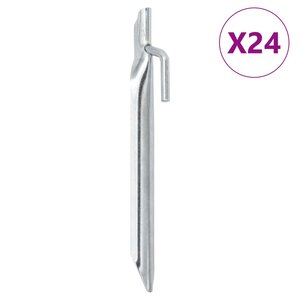 vidaXL Piquets de tente 24Pièces en forme de V 17cm Ø20mm acier galvanisé