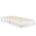 vidaXL Cadre de lit sans matelas blanc 75x190 cm bois d'ingénierie
