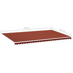 vidaXL Tissu de remplacement pour auvent Orange et marron 6x3 5 m