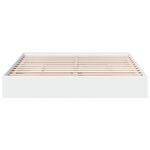vidaXL Cadre de lit avec tiroirs blanc 200x200 cm bois d'ingénierie