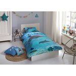 Good morning housse de couette 5586-p will 140x200/220cm bleu