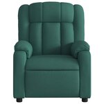 vidaXL Fauteuil de massage inclinable Vert foncé Tissu