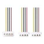 NEDIS Internal Power Cable - Molex Male - 2x Molex Female - 0.15 m - Various