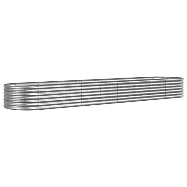 vidaXL Lit surélevé de jardin Acier galvanisé Argenté