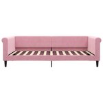 vidaXL Lit de repos rose 100x200 cm velours