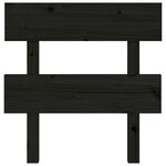vidaXL Tête de lit Noir 93 5x3x81 cm Bois massif de pin