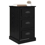 vidaXL Cabinet de chevet avec tiroir Chêne noir 39 x 39 x 67 5 cm