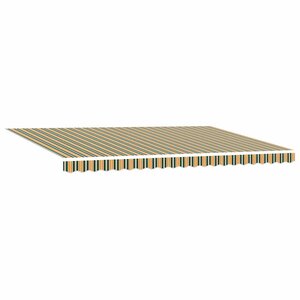 vidaXL Toile de rechange pour store banne Vert et jaune 500 × 350 cm