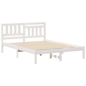 vidaXL Cadre de lit Blanc 120 x 200 cm Bois massif en pin