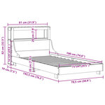 vidaXL Cadre de lit sans matelas 75x190 cm bois de pin massif
